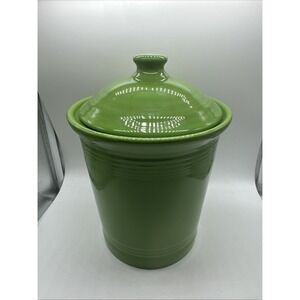 Fiesta Ware Homer Laughlin Co Shamrock Green 3 Qt Large Canister W/ Lid Retired